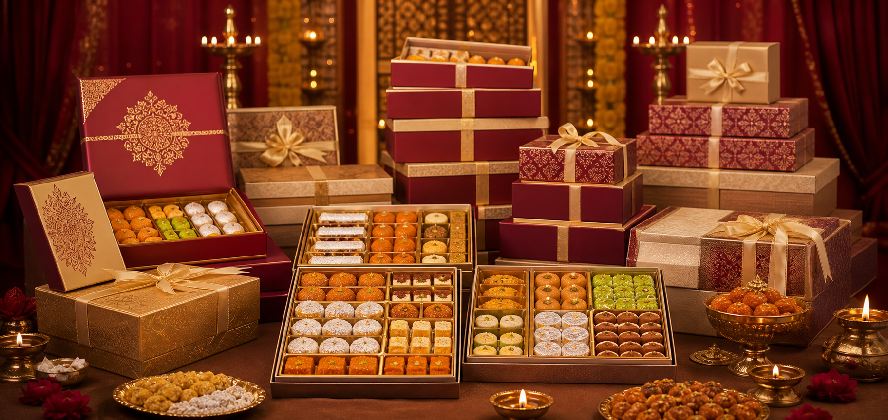 Premium festival sweets bulk supply boxes for retailers and wholesalers